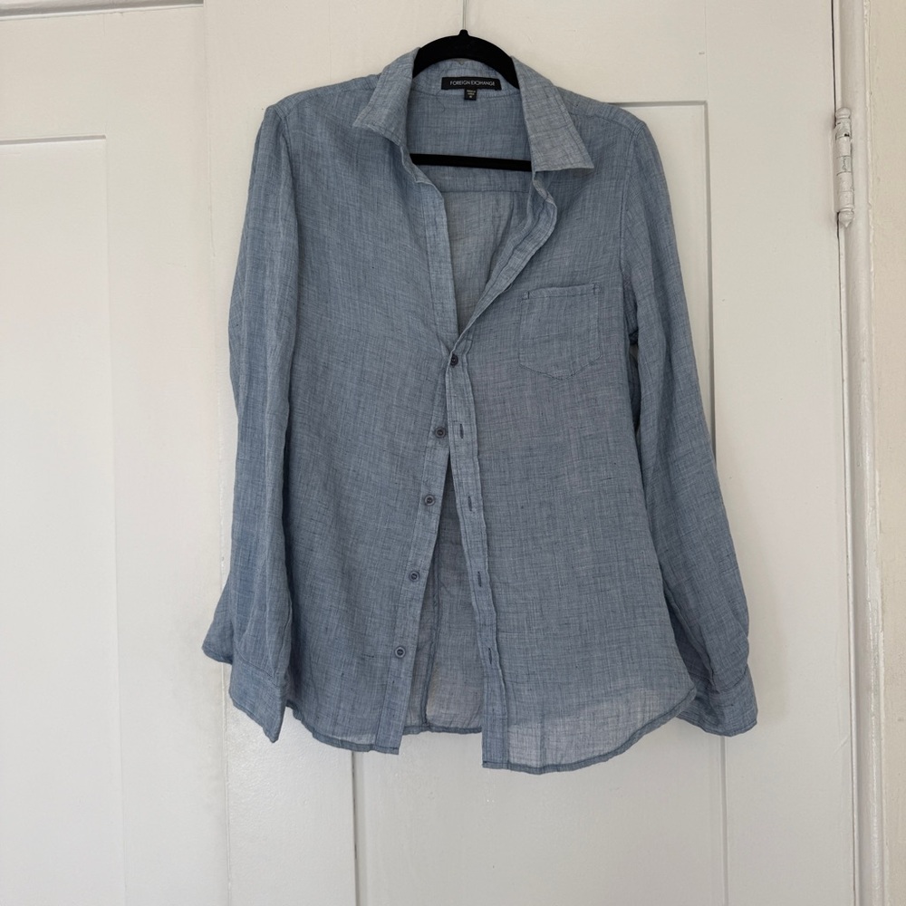Foreign Exchange Sky Blue Casual Shirt